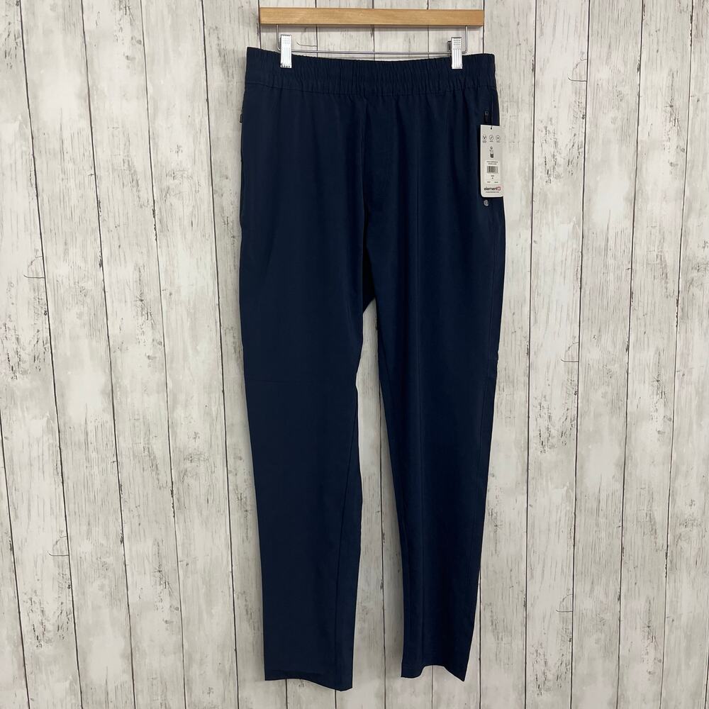 Element Men's Slate Blue Performance Tech Stretch Athletic Lightweight Pants